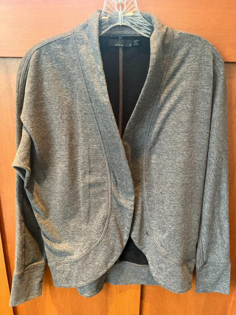 prAna Womens Long Sleeve Open Front Gray Cardigan; Size Small *319*